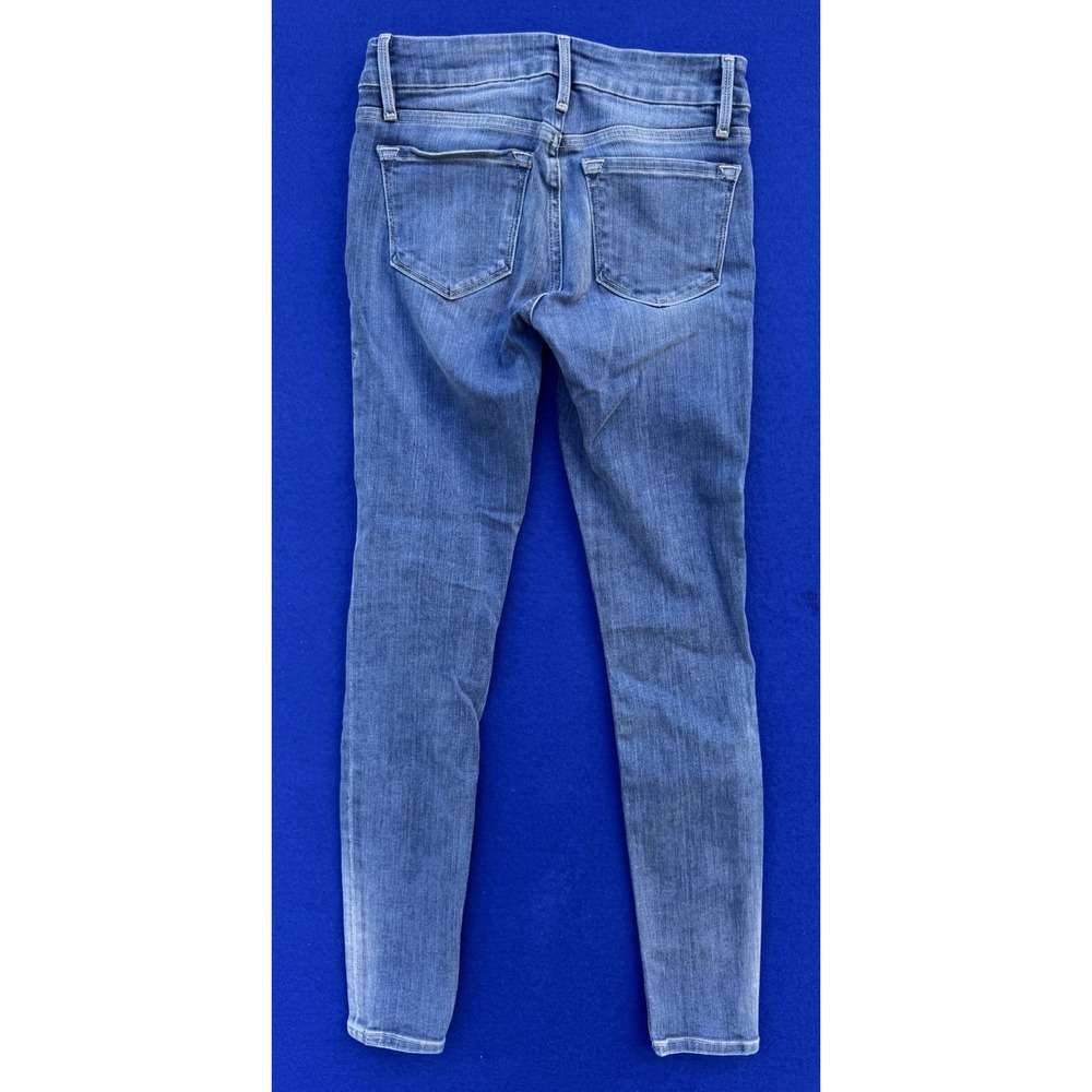 FRAME Le Low Skinny Jeans Women's Manzanita Blue Slim Stretch Denim, 24